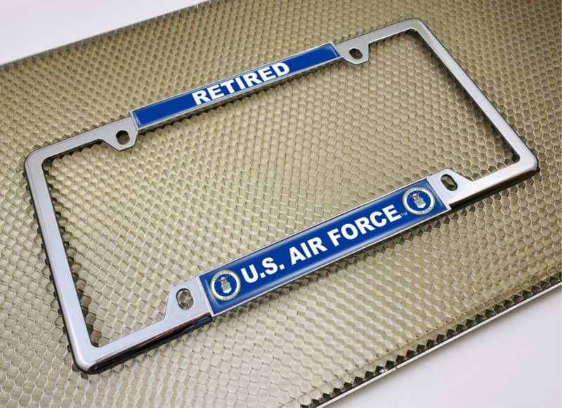 U.S. Air Force Retired - Car Metal License Plate Frame